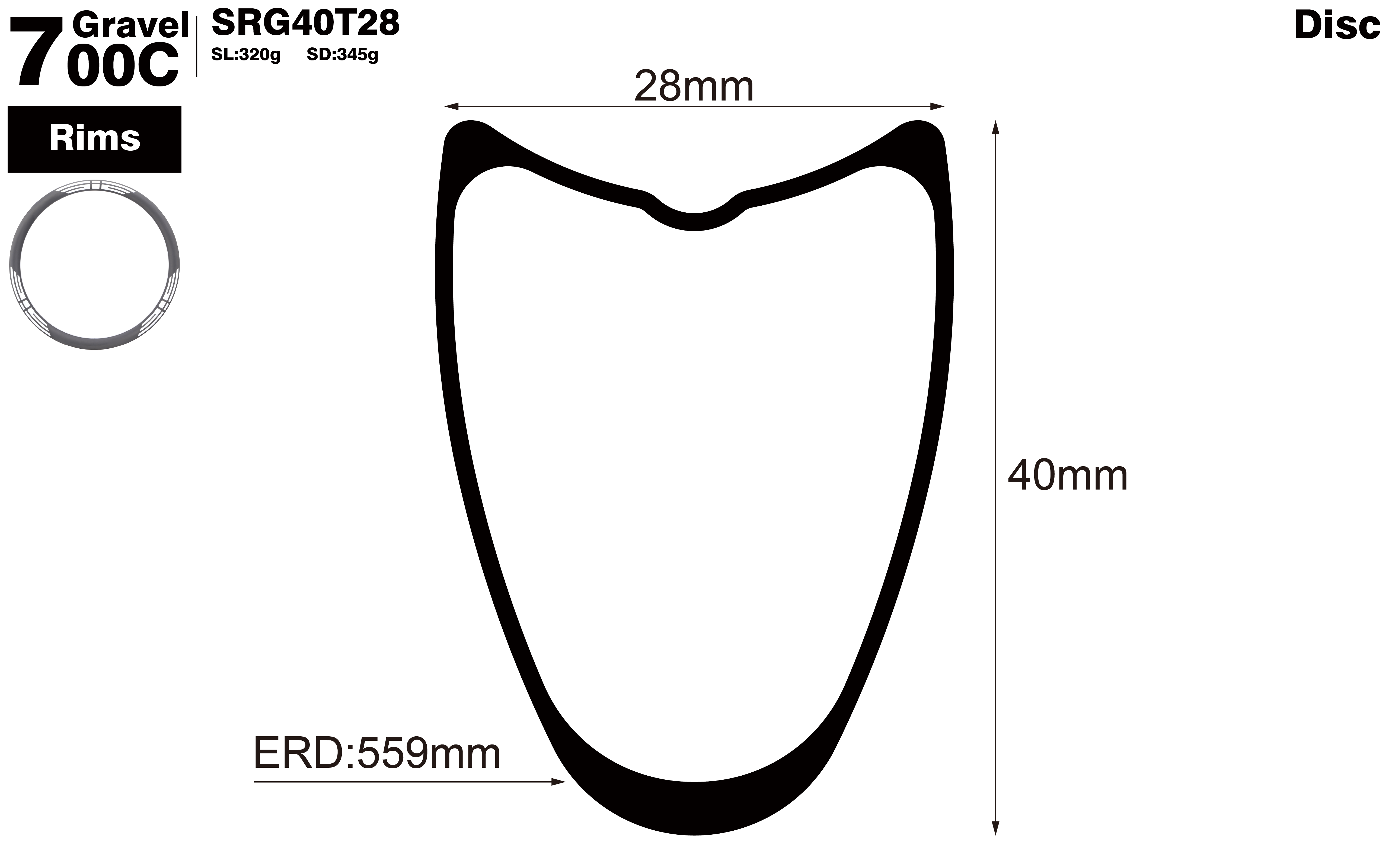 700C-I28-D40-symmetric-road-bike-tubular-carbon-rims-profile-drawing
