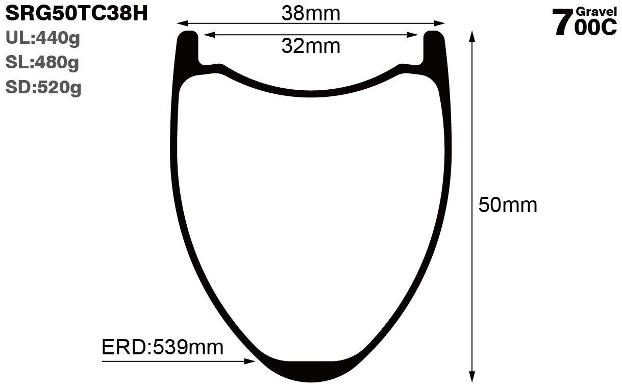 700C-I32-D50-symmetric-road-bike-hookless-carbon-rims-and-wheels-profile-drawing